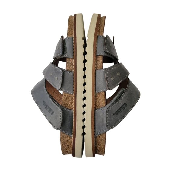 Taos MAGNIFICENT Steel Leather Adj Strap Sandals w/ Cork Footbed Women's 8-8.5 - Picture 5 of 8
